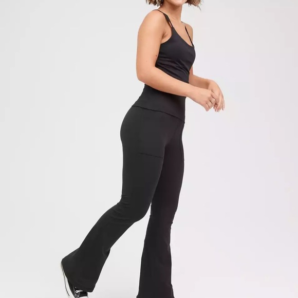 Waisted Foldover Flare Legging Sz 